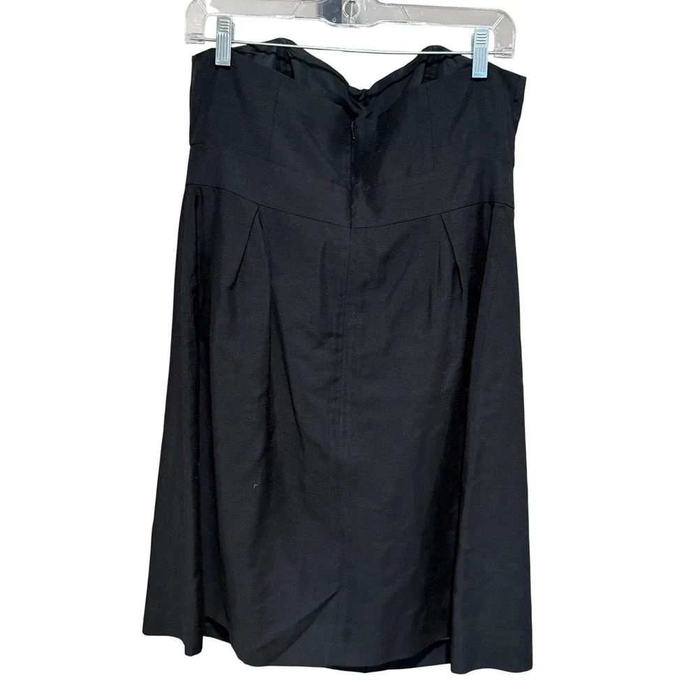 Lilly‎ Pulitzer Black Strapless Bow Dress Cocktail Size 10 - Picture 3 of 7